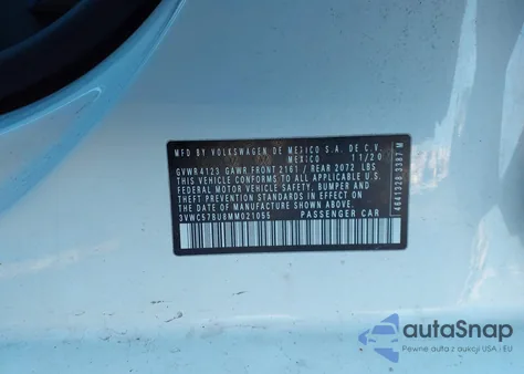 2021 Volkswagen Jetta 1.4T R-Line/1.4T S/1.4T Se из США, поврежденный, VIN 3VWC57BU8MM021055